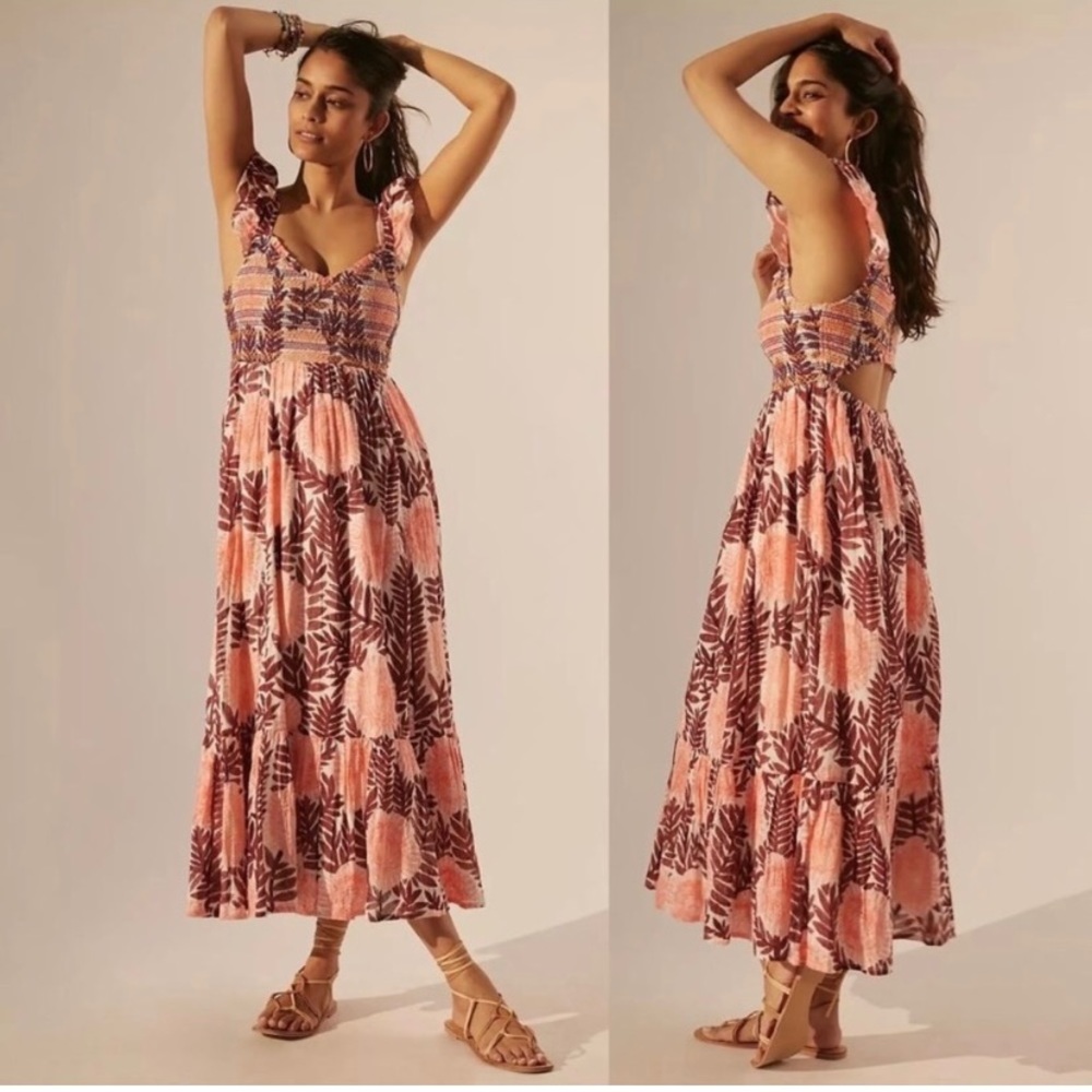 SOLD Cecilia Pettersson x Anthropologie Smocked Maxi Dress, size L